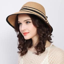 Fashion Summer Beach Straw Sun Hat Breathable French Style Bowknot Straw Hats Elegant Hat for Girl Outdoor Travel Photography