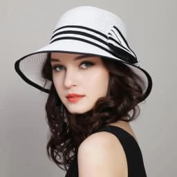 Fashion Summer Beach Straw Sun Hat Breathable French Style Bowknot Straw Hats Elegant Hat for Girl Outdoor Travel Photography