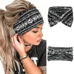 1PC Leopard Print Twisted Headbands For Women Elastic Wide Hair Bands Fashion Boho Hair Accessories For Daily Wear Yoga Sports