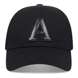 Unisex A Letter Leather Label Embroidery Snapback Baseball Caps Spring and Autumn Outdoor Adjustable Casual Hats Sunscreen Hat