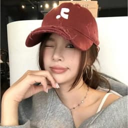 Korean Vintage Washed Distressed Baseball Cap, Unisex Embroidered UPF 50+ Sun Protection Design, For Summer Outdoor Daily Casual