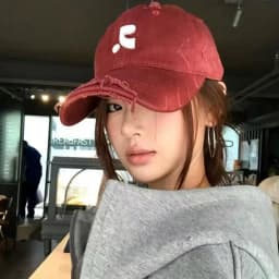 Korean Vintage Washed Distressed Baseball Cap, Unisex Embroidered UPF 50+ Sun Protection Design, For Summer Outdoor Daily Casual