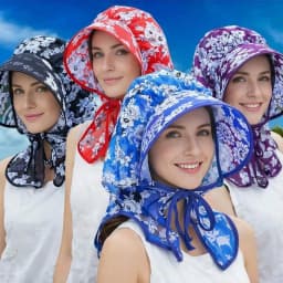 Wide Brim Women's Sun Hat UV Protection Lightweight Tea Picking Work Hat Breathable Full Wrap Fisherman's Hat Summer Outdoor
