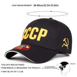 Unisex CCCP Letter Embroidery Baseball Caps Spring and Autumn Outdoor Adjustable Casual Hats Sunscreen Hat