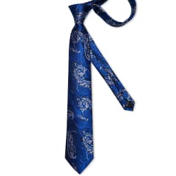 Paisley Floral Men's Ties Jacquard Wedding Accessories Neck Tie Set Handkerchief Cufflinks Gift For Men