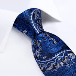 Paisley Floral Men's Ties Jacquard Wedding Accessories Neck Tie Set Handkerchief Cufflinks Gift For Men