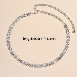 **Fashion Rhinestone Waist Chain For Women Girls Trendy Decorative Waist Chain High-end Luxury Dress Adjustable Waist Belt
