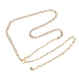 **Fashion Rhinestone Waist Chain For Women Girls Trendy Decorative Waist Chain High-end Luxury Dress Adjustable Waist Belt