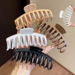 Simplicity Soft Silicone Keel Hair Clip for Woman Solid Color Elegant Shark Clip Fashionable Girl Back Head Hair Clamp