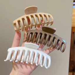 Simplicity Soft Silicone Keel Hair Clip for Woman Solid Color Elegant Shark Clip Fashionable Girl Back Head Hair Clamp