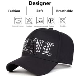 Unisex Gothic LA Embroidery Baseball Caps Spring Autumn Outdoor Adjustable Casual Hats Sunscreen Hat Sports Cap