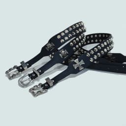 Punk New Gothic Y2K Women Men Belts Luxury Brands Gothic Ladies Hip Hop Punk Rivet Skeleton Print Waist Belt Jeans Waistband