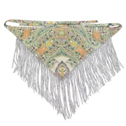Chinese Style Ethnic Triangular Waistband Embroidered Printing Tassel Floral Triangular Bel Jeans Decor Clothing Accessories