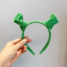 Cartoon Shrek Hair Hoop, Soft Plush Ogre Ears, Cute Headwear for Daily Matching, Gathering, Selfie, Bedroom and Party Decoration