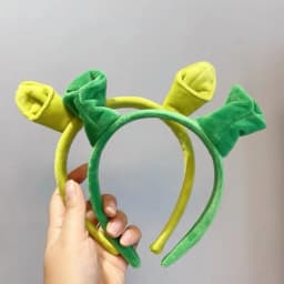 Cartoon Shrek Hair Hoop, Soft Plush Ogre Ears, Cute Headwear for Daily Matching, Gathering, Selfie, Bedroom and Party Decoration