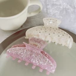 Sweet Elegant Rhinestone Hair Claw Acetate Claw Clips Valentine's Day Gift Crab Hair Clips Hair Accessories for Women