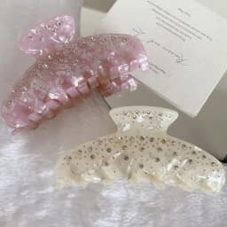 Sweet Elegant Rhinestone Hair Claw Acetate Claw Clips Valentine's Day Gift Crab Hair Clips Hair Accessories for Women