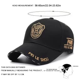 Unisex CLASSIC H FEILESHOU Letter Embroidery Baseball Caps Spring Autumn Outdoor Adjustable Casual Hats Sunscreen Hat Sports Cap