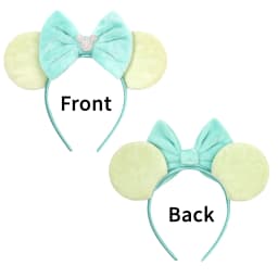 Cute Pink Plush Mouse Ears Headband With Rhinestone Bow Pearl Accents For Party Cosplay DIY Birthday Gift, Kids & Adults