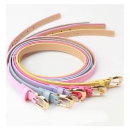1.8x103cm Women's Thin Belt Versatile Korean Style Simple Candy Color Jeans Belt Decorative Skinny Waistband