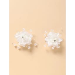 2pcs/Set Pearl Flower Hair Clips – Elegant Bridal Accessories for Wedding & Flower Girls.