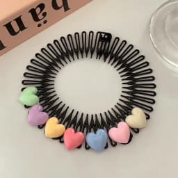 Children Y2k Star Colorful Hair Comb Broken Headband Hair Clips Bunny Heart Cute Headdress Princess Girls Hair Accessories