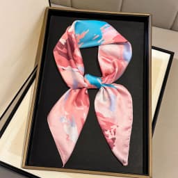 Artistic Print Silk Square Scarfs for Women Headscarf Soft Hijab All Seasons Decorate Fashion Neckerchief Female Foulard Bandana