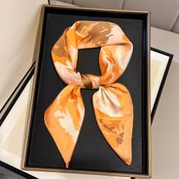 Artistic Print Silk Square Scarfs for Women Headscarf Soft Hijab All Seasons Decorate Fashion Neckerchief Female Foulard Bandana