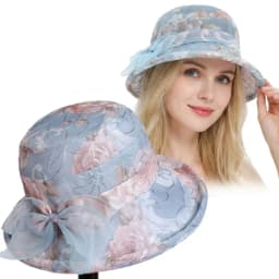 Trendy Bow Design Women's Sun Hat UV Protection Breathable Beach Hat Lightweight Wide Brim Bucket Hat Summer Outdoor