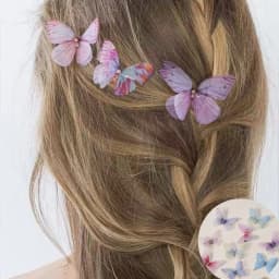 5/10PCS Princess Mesh Gradient Double-layer Butterfly Hair Clips Lovely Girls Hairpins Children Daily Headwear Hair Accessories
