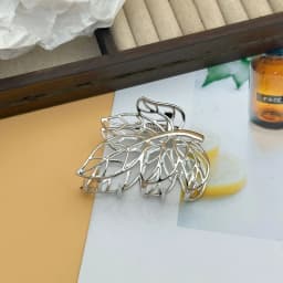 1pc Fashion Boho Hollow Leaf Hair Claw Clip Large Metal Jaw Clip Thick Hair Elegant Nature Inspired Hair Accessories for Women