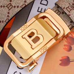 Men's Leather Belt with Automatic Buckle, Casual Business Style, Anti-Slip Design, Perfect for Work & Date Nights
