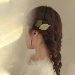 4-Piece Set of Forest-Style Green Embroidered Leaf Hair Clips, Beautiful and Simple Fairy Stage Performance Photography Women's Hair Accessories
