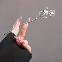New Chinese Style Snake Shaped Moonstones Hairpin Fashion Metal Hanfu Hairpin Hair Chopsticks Headwear Hair Accessories Gift
