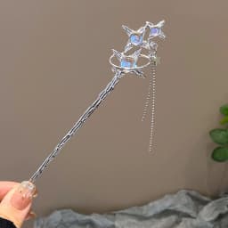 New Chinese Style Snake Shaped Moonstones Hairpin Fashion Metal Hanfu Hairpin Hair Chopsticks Headwear Hair Accessories Gift