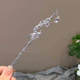 New Chinese Style Snake Shaped Moonstones Hairpin Fashion Metal Hanfu Hairpin Hair Chopsticks Headwear Hair Accessories Gift