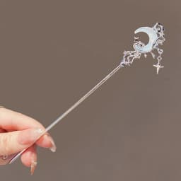New Chinese Style Snake Shaped Moonstones Hairpin Fashion Metal Hanfu Hairpin Hair Chopsticks Headwear Hair Accessories Gift