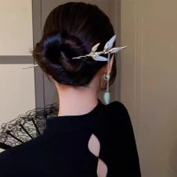 New Chinese Style Snake Shaped Moonstones Hairpin Fashion Metal Hanfu Hairpin Hair Chopsticks Headwear Hair Accessories Gift