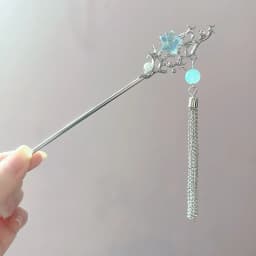 New Chinese Style Snake Shaped Moonstones Hairpin Fashion Metal Hanfu Hairpin Hair Chopsticks Headwear Hair Accessories Gift