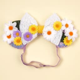 Mulan Elastic HairBands For Girls Cosplay Cartoon Clothing Ears Hair Accessories Women Magnolia Flower Sequins Bow Headband Kids