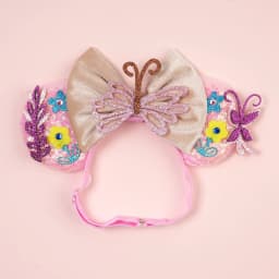 Mulan Elastic HairBands For Girls Cosplay Cartoon Clothing Ears Hair Accessories Women Magnolia Flower Sequins Bow Headband Kids