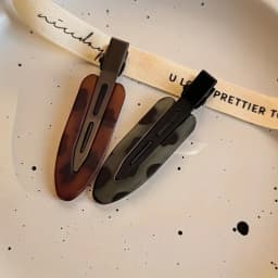 Set of 2 Sweet and Cool Leopard Print Seamless Hair Clips, Women's Forehead Side Bangs and Flyaway Duckbill Clips