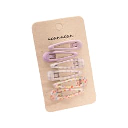 6Pcs/set New Preppy Style Floral Plaid BB Hair Clips Pastel Blue Non-slip Hair Accessories for Girls Toddler Kids Daily Wear