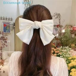 Black Big Bow Headband Hairpin Women's New Clip Hair Accessories Autumn Hairpin【AliS8】