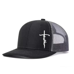 Cross Printed Adjustable Baseball Cap Classic Snapback Dad Hat Breathable Trucker Mesh Hat Golf Fishing Outdoor Sun Cap