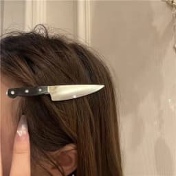 1/2pcs Creative Gothic Emulation Knife Hair Clips Side Bangs Hairpins Funny Weird Knife Headwear Cosplay Parties Creative