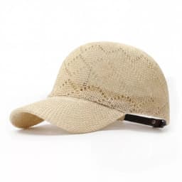 Lady's Summer Holovov Knitted Sun Hat, A Breathable Mesh Baseball Cap, Suitable for Wearing During Golfing Activities.