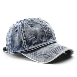1pc Y2K Style Cowboy Hole Washed Baseball Caps for Women Men, Classic Caps Female Cap Edge Curved Eaves Shade Soft Top Hats