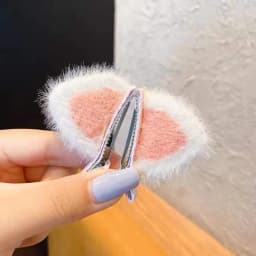Plush Cat's ears (Steamed cat-ear shaped bread) children's hair clip cute cartoon stereo clip little girl's hair clip clip Korea
