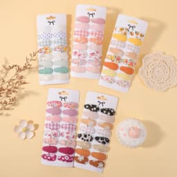 RAINBOW BOWS 16Pcs Sweet Mini Hair BB Hairclips Set Lovely Childrens Hairbangs Barrette Fresh Printing Hairgripes Gift Set